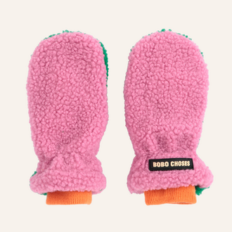 Bobo Choses Bobo Choses Sheepskin Mittens | Pink