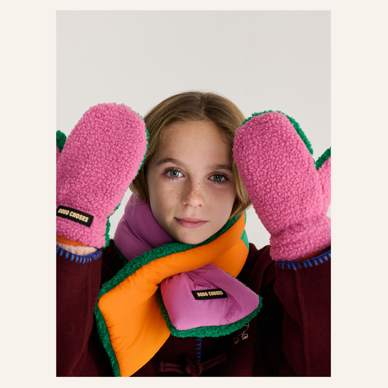 Bobo Choses Bobo Choses Sheepskin Mittens | Pink