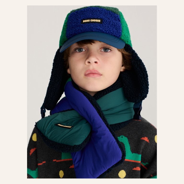 Bobo Choses Bobo Choses Sheepskin Neck Warmer | Blue Green