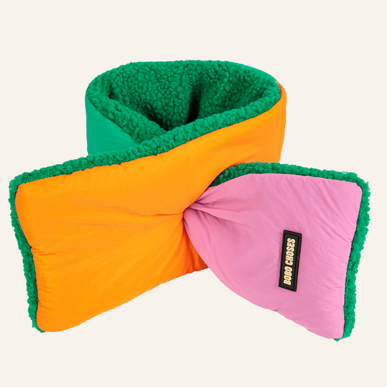 Bobo Choses Bobo Choses Sheepskin Neck Warmer | Pink Orange