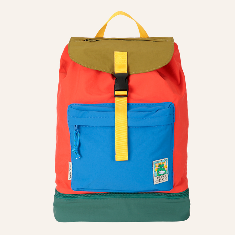Bobo Choses Bobo Choses Beast Tag Color Block Backpack