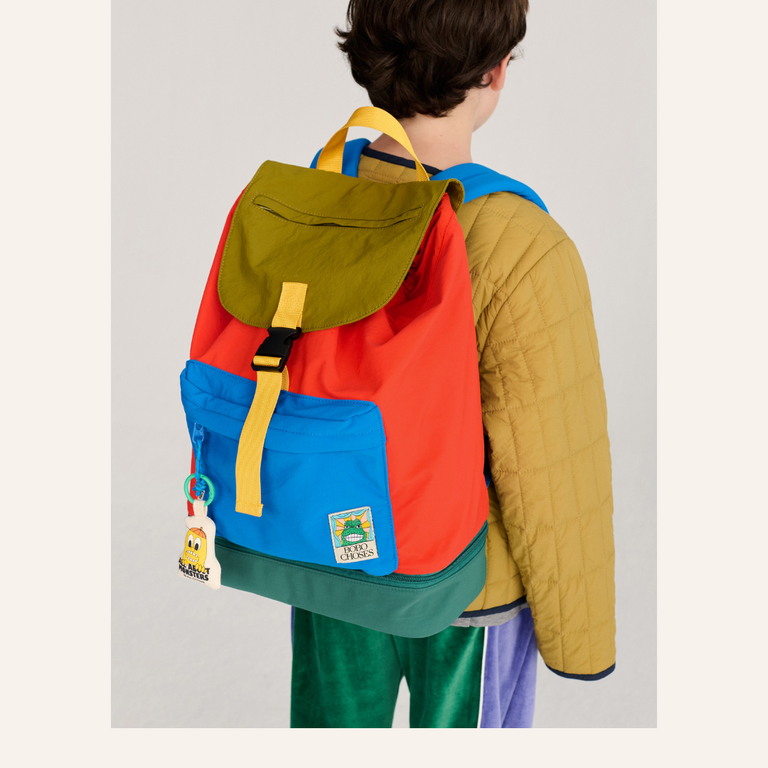 Bobo Choses Bobo Choses Beast Tag Color Block Backpack