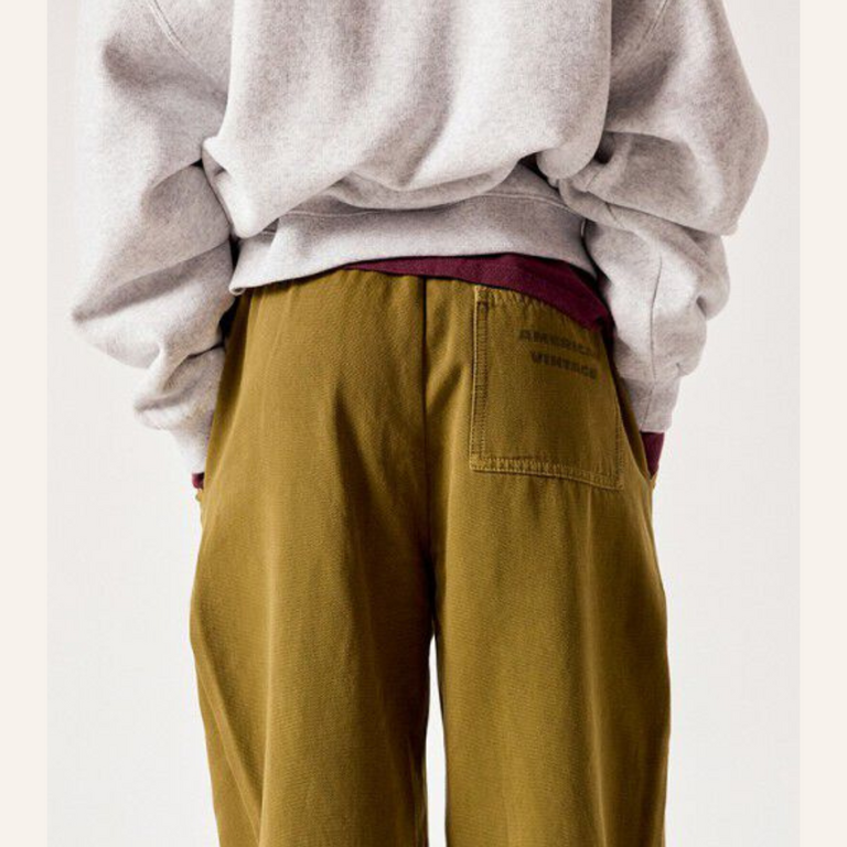 American Vintage AMV kids kids pants Lycaz - Vintage moss
