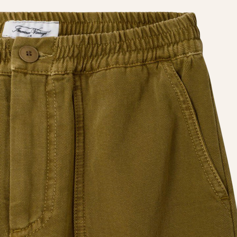 American Vintage AMV kids kids pants Lycaz - Vintage moss