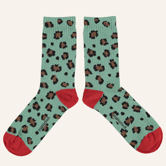 Piupiuchick Piupiuchick socks - Green animal print