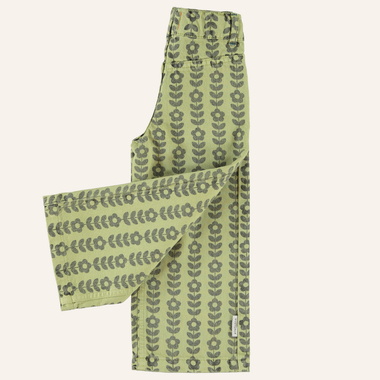 Piupiuchick Piupiuchick Flare trouser - Green/black flowers