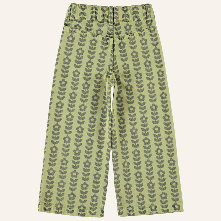 Piupiuchick Piupiuchick Flare trouser - Green/black flowers