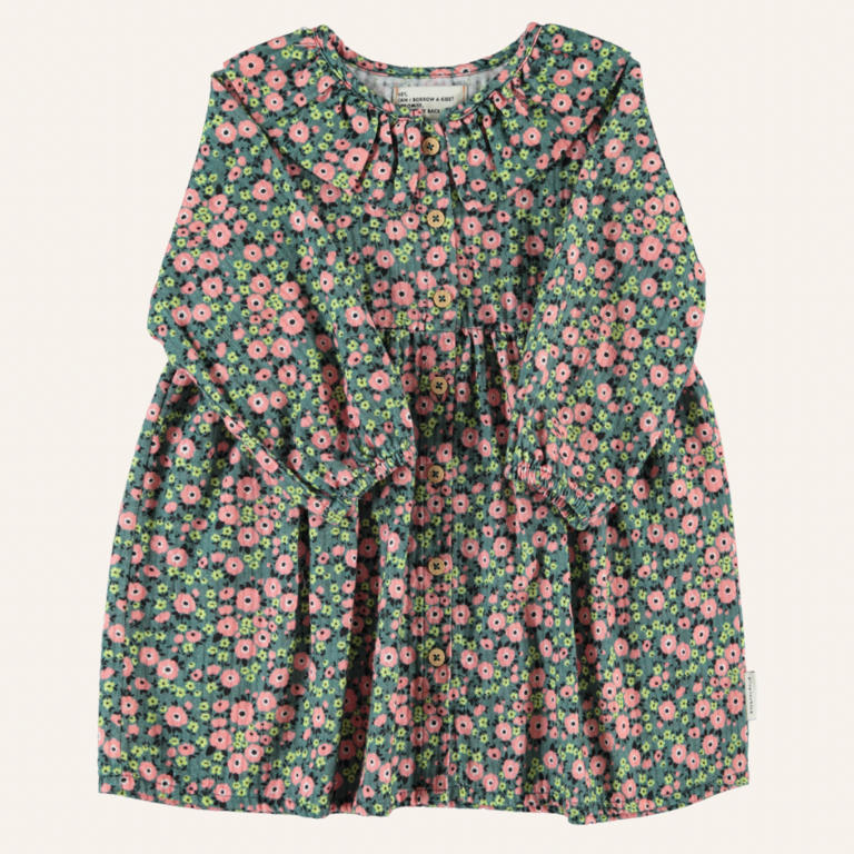 Piupiuchick Piupiuchick Short dress - Green multicolor flowers
