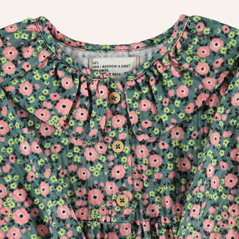 Piupiuchick Piupiuchick Short dress - Green multicolor flowers