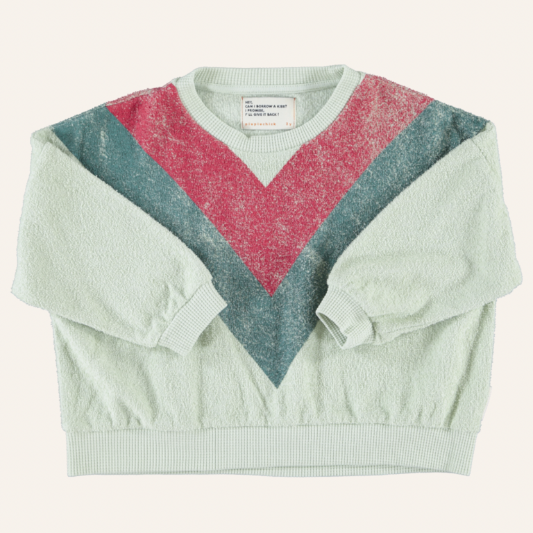 Piupiuchick Piupiuchick Sweatshirt green - triangle print