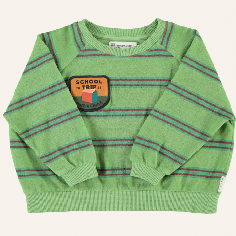Piupiuchick Piupiuchick terry Sweatshirt  - Green double stripes