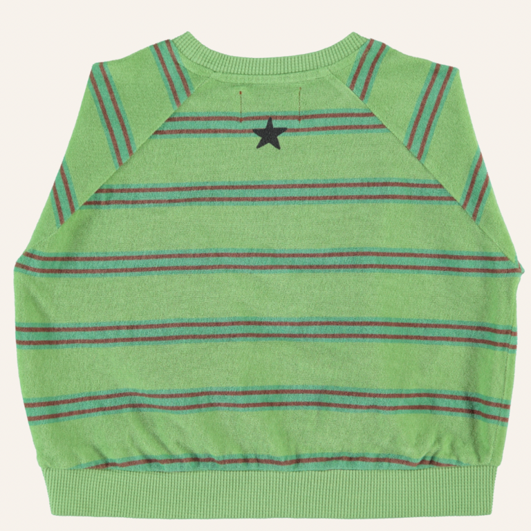 Piupiuchick Piupiuchick terry Sweatshirt  - Green double stripes