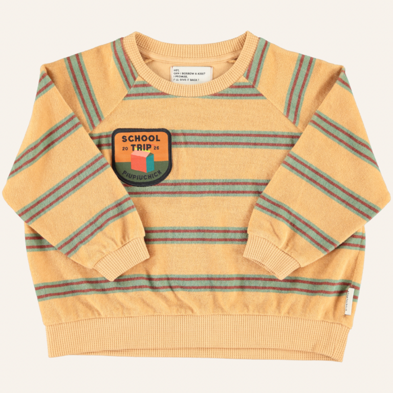 Piupiuchick Piupiuchick terry Sweatshirt  - Sand double stripes