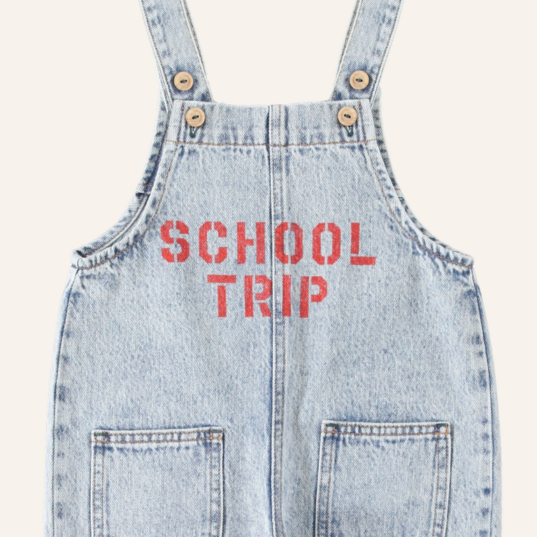 Piupiuchick Piupiuchick Dungarees - Light blue denim School trip