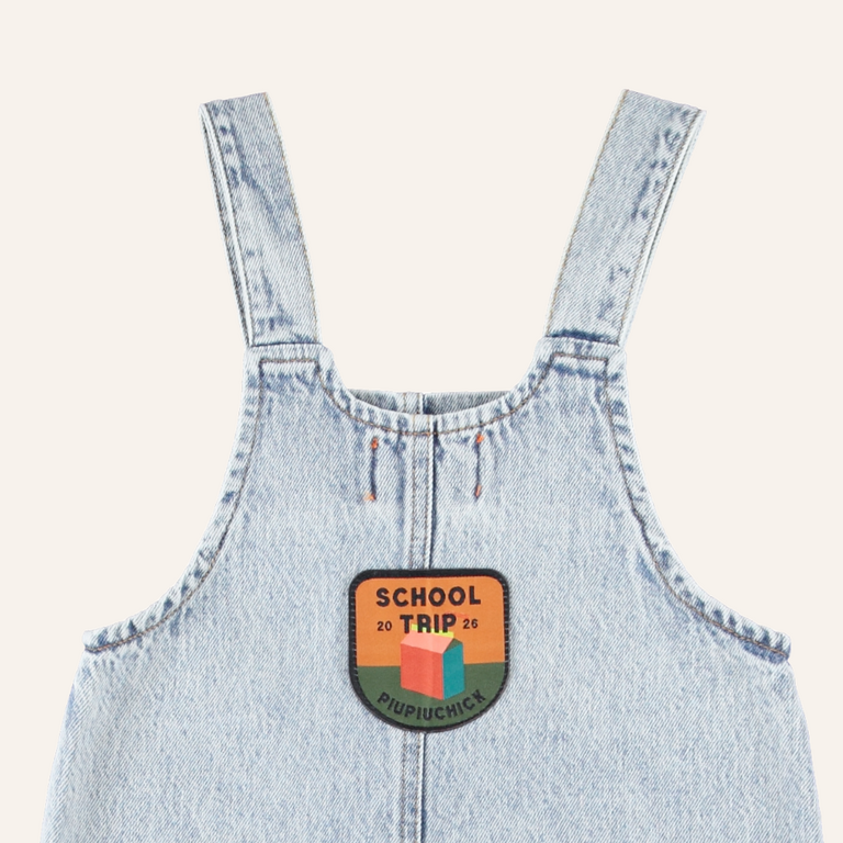 Piupiuchick Piupiuchick Dungarees - Light blue denim School trip