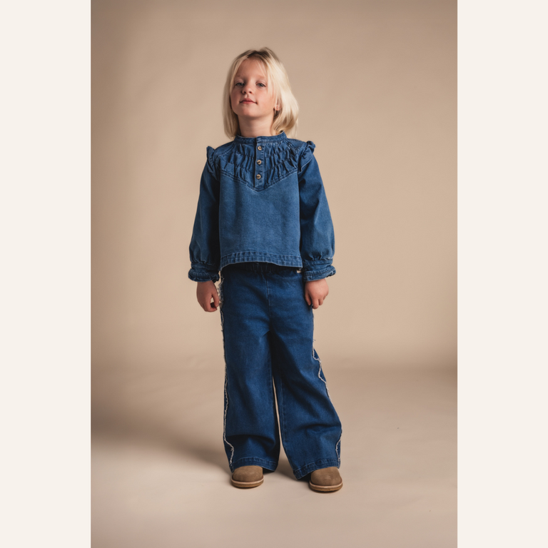 Baje Studio Baje Studio Reeza Blouse | Blue Denim