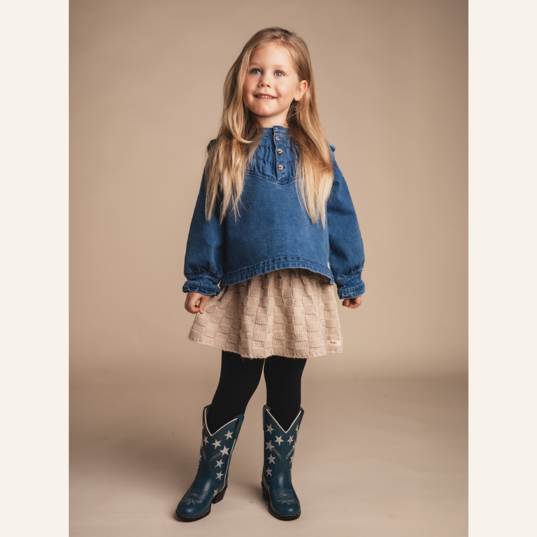 Baje Studio Baje Studio Reeza Blouse | Blue Denim
