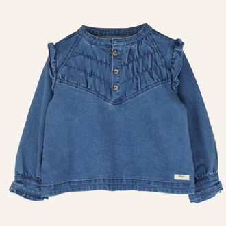 Baje Studio Baje Studio Reeza Blouse | Blue Denim