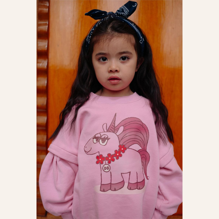 Daily Brat Daily Brat - Sassy Unicorn Sweater - Pink