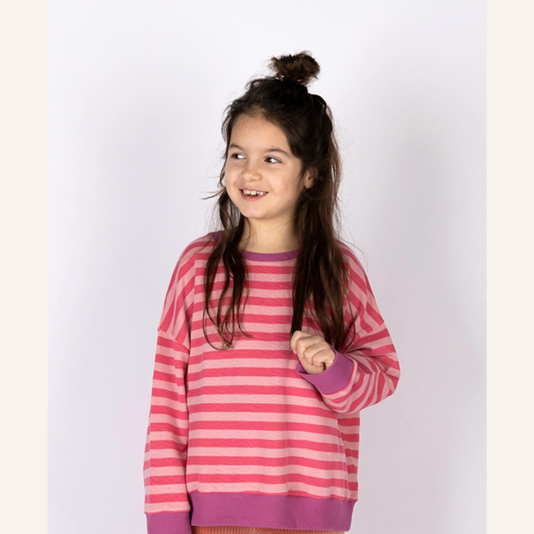 Nixnut Nixnut Rel sweater - Cherry stripe