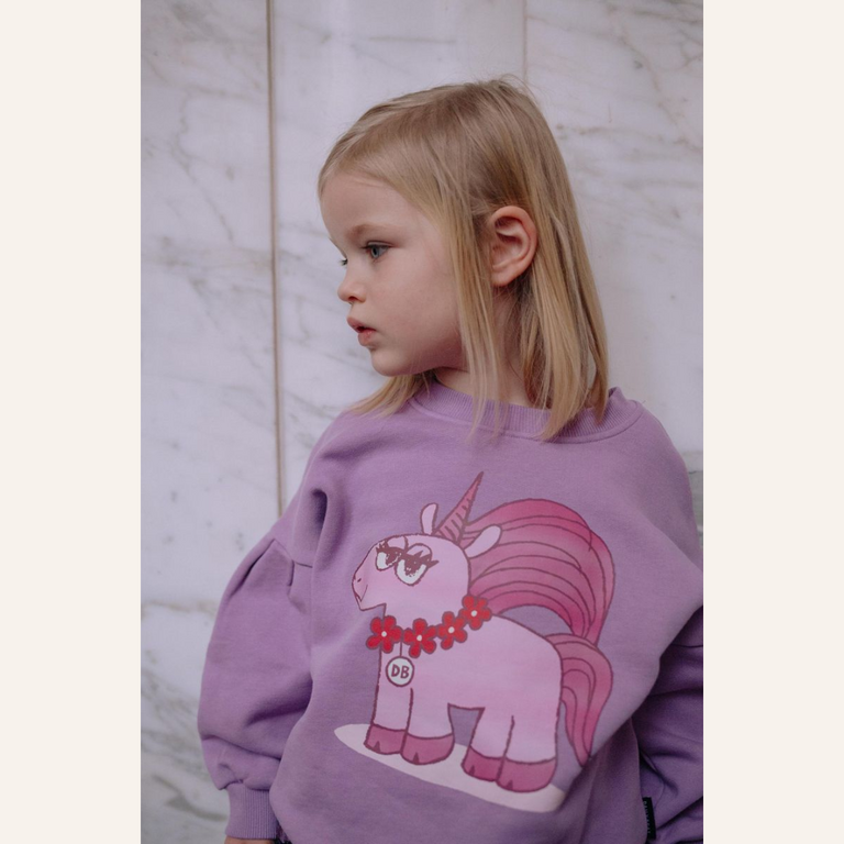 Daily Brat Daily Brat - Sassy Unicorn Sweater - Purple