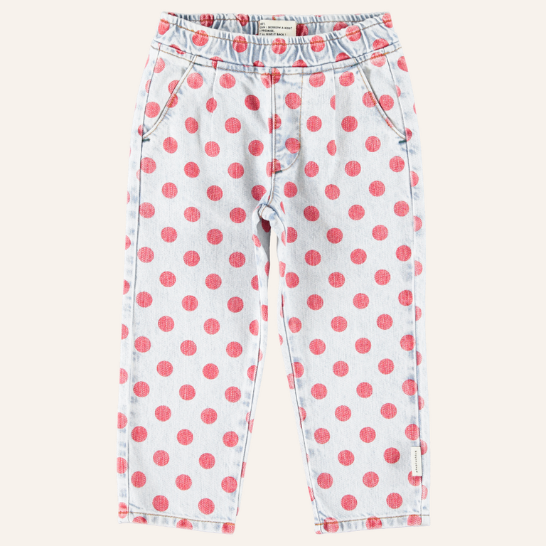 Piupiuchick Piupiuchick Trouser - Light blue red dots