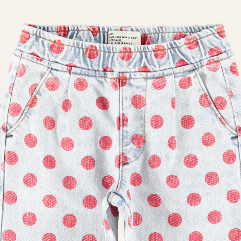 Piupiuchick Piupiuchick Trouser - Light blue red dots