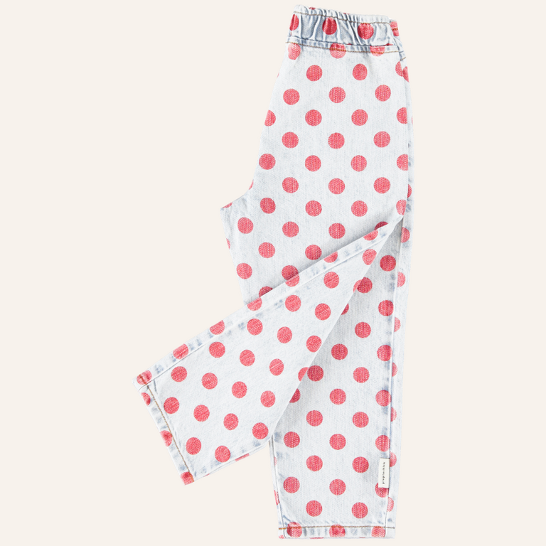 Piupiuchick Piupiuchick Trouser - Light blue red dots