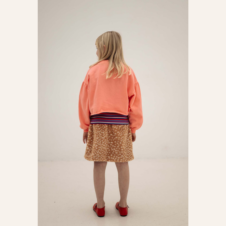 Repose AMS Repose AMS Crop Heart Sweater - Cheeky Flamingo