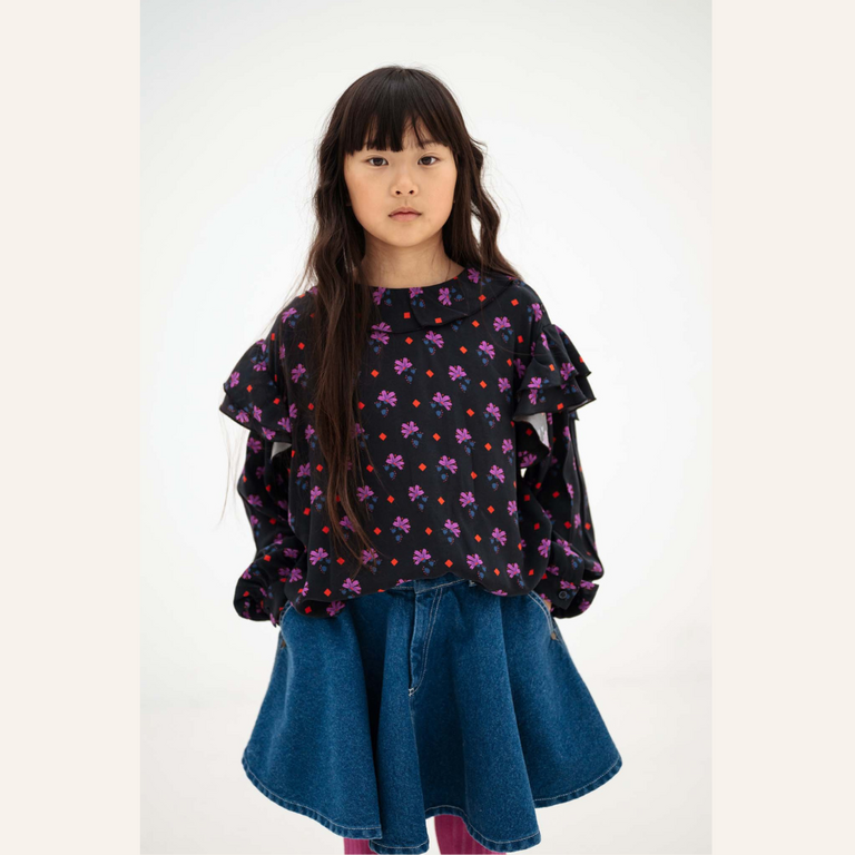 Repose AMS Repose AMS Arc Denim Skirt - Faded mid Blue