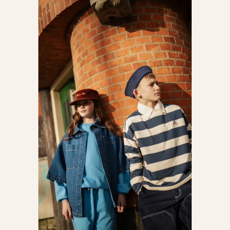 Repose AMS Repose AMS Boxy Sweater - Eclipse Blue Stripe