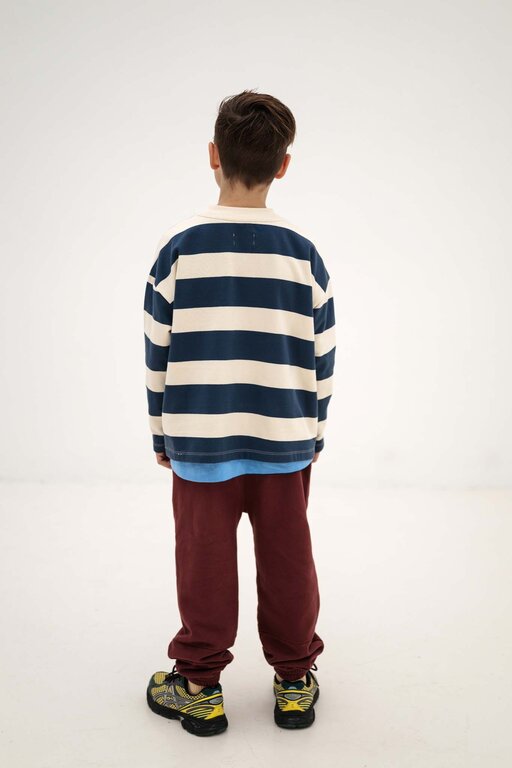 Repose AMS Repose AMS Boxy Sweater - Eclipse Blue Stripe