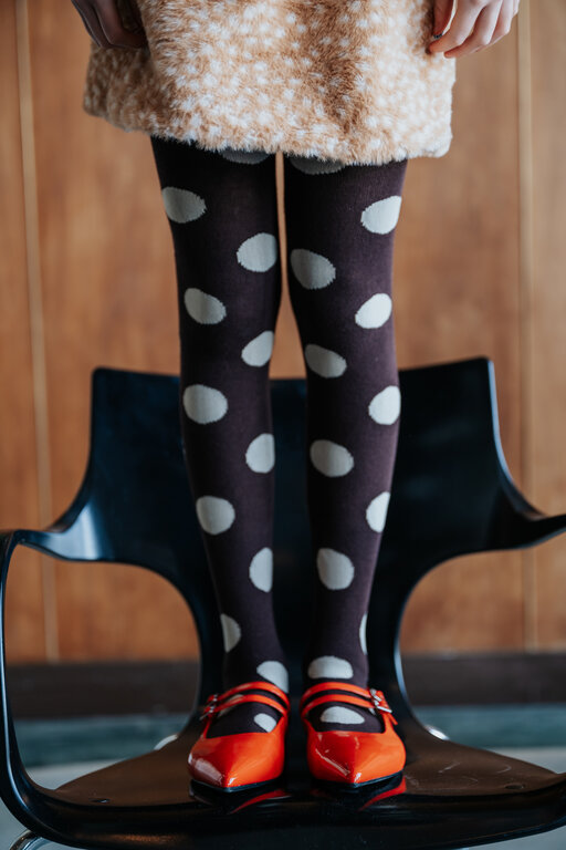 Repose AMS Repose AMS Tights - Chocolate Polka Dot