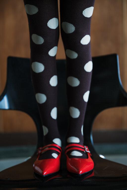 Repose AMS Repose AMS Tights - Chocolate Polka Dot
