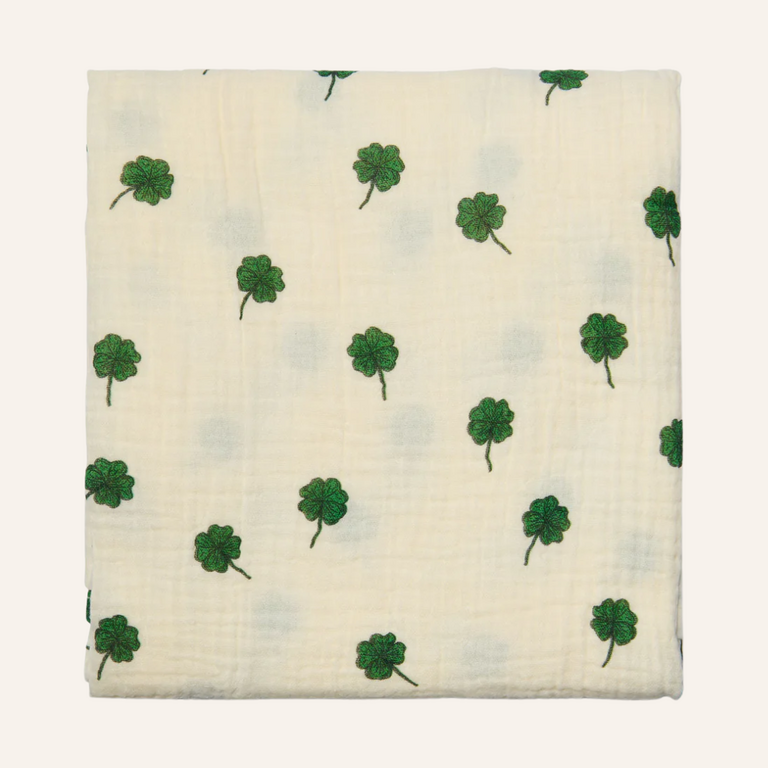 Studio Noos Studio Noos Swaddle Print Large | White Clover