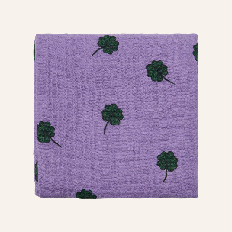 Studio Noos Studio Noos Swaddle Print Medium | Purple Clover
