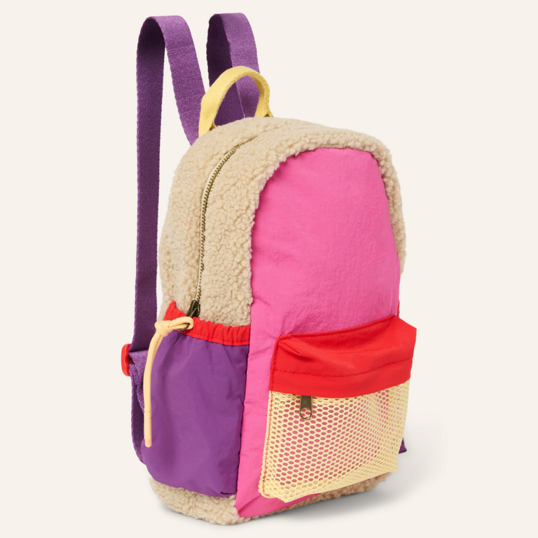 Studio Noos Studio Noos - Patchwork mini backpack bright pink