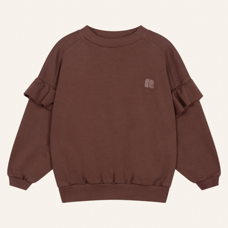 Repose AMS Repose AMS - Ruffle sweater pure chocolate