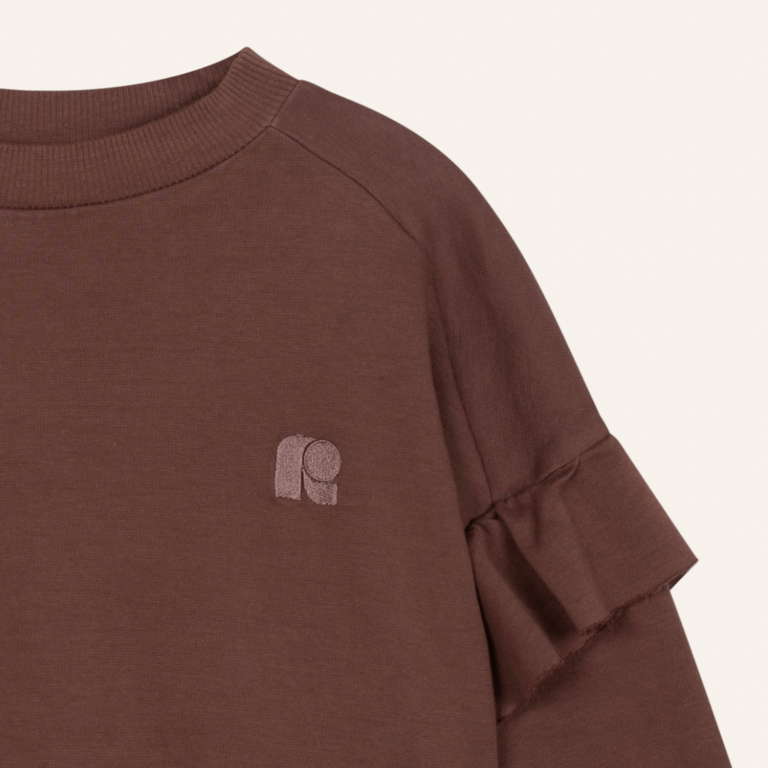 Repose AMS Repose AMS - Ruffle sweater pure chocolate