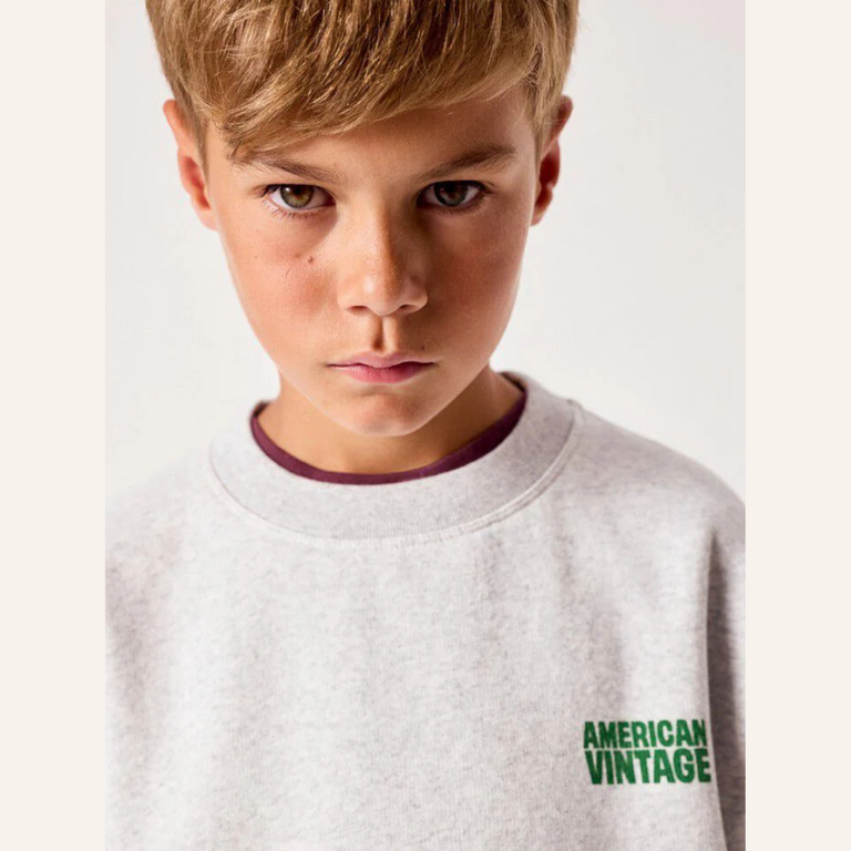 American Vintage American Vintage kids sweat-shirt Baptown - Heather grey