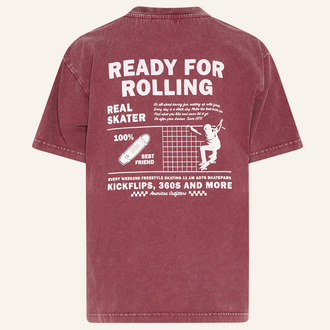 Ao76 AO76 Kanje T-shirt skater - Bordeaux