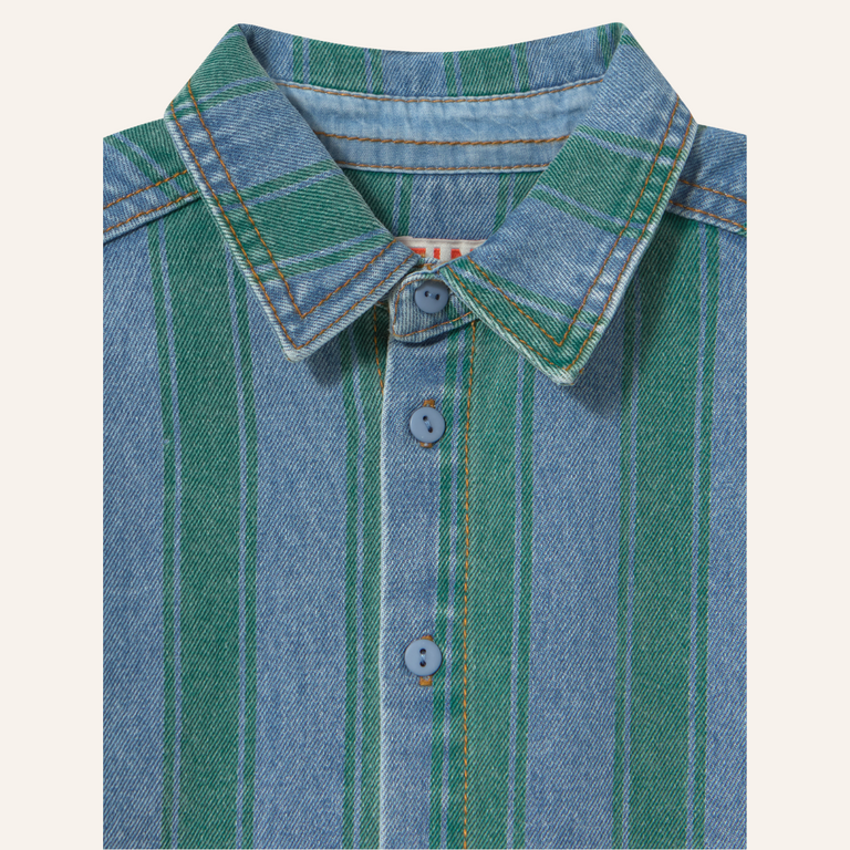 Tiny Cottons Tiny Cottons Retro Stripes Denim Shirt