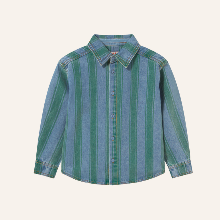 Tiny Cottons Tiny Cottons Retro Stripes Denim Shirt
