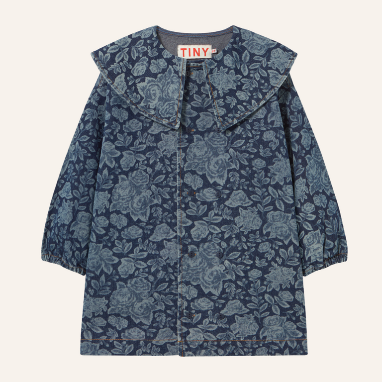 Tiny Cottons Tiny Cottons Tonal Roses Denim Dress