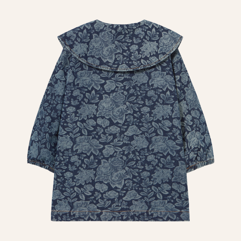 Tiny Cottons Tiny Cottons Tonal Roses Denim Dress