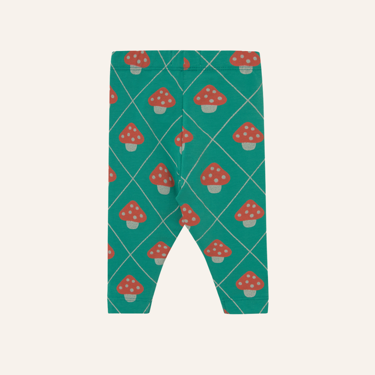 Tiny Cottons Tiny Cottons Mushrooms Baby Leggings Green