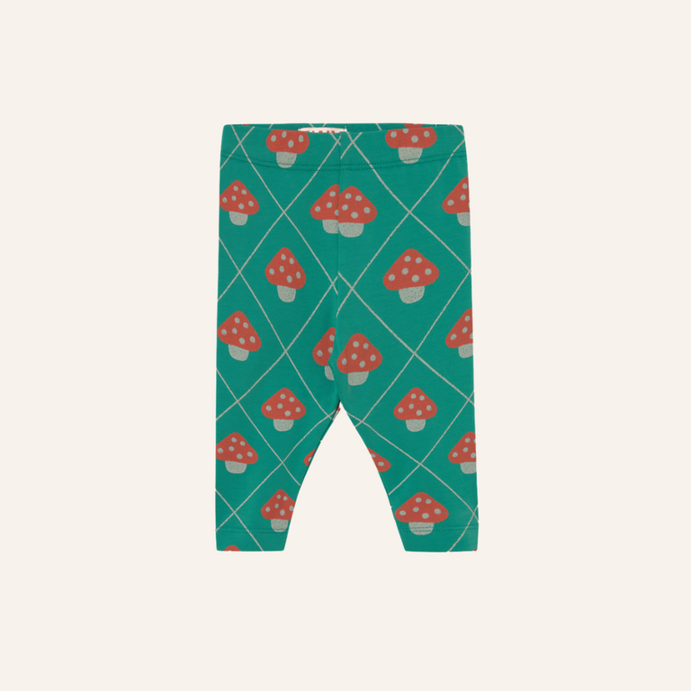 Tiny Cottons Tiny Cottons Mushrooms Baby Leggings Green