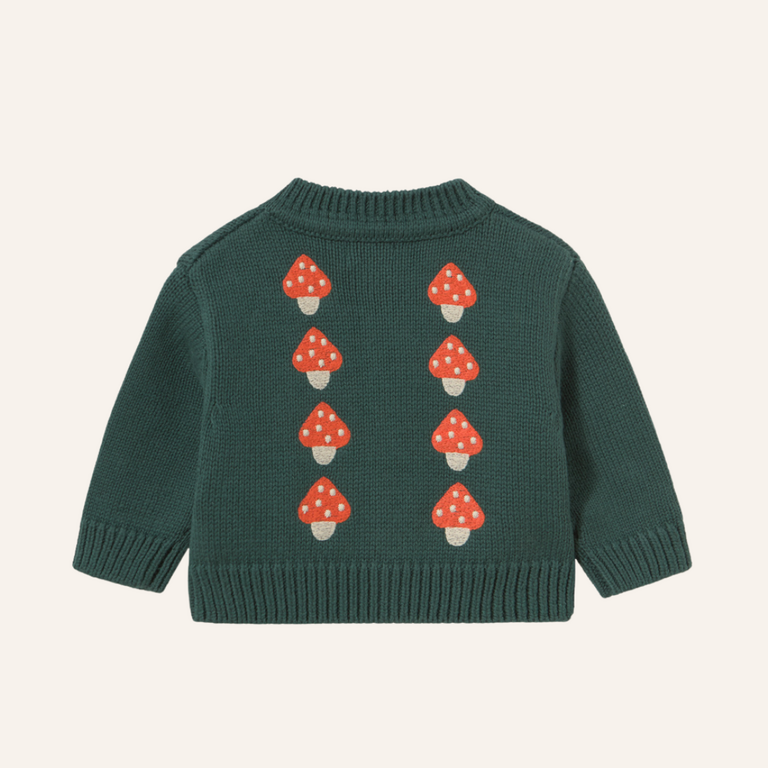Tiny Cottons Tiny Cottons Mini Mushrooms Baby Cardigan
