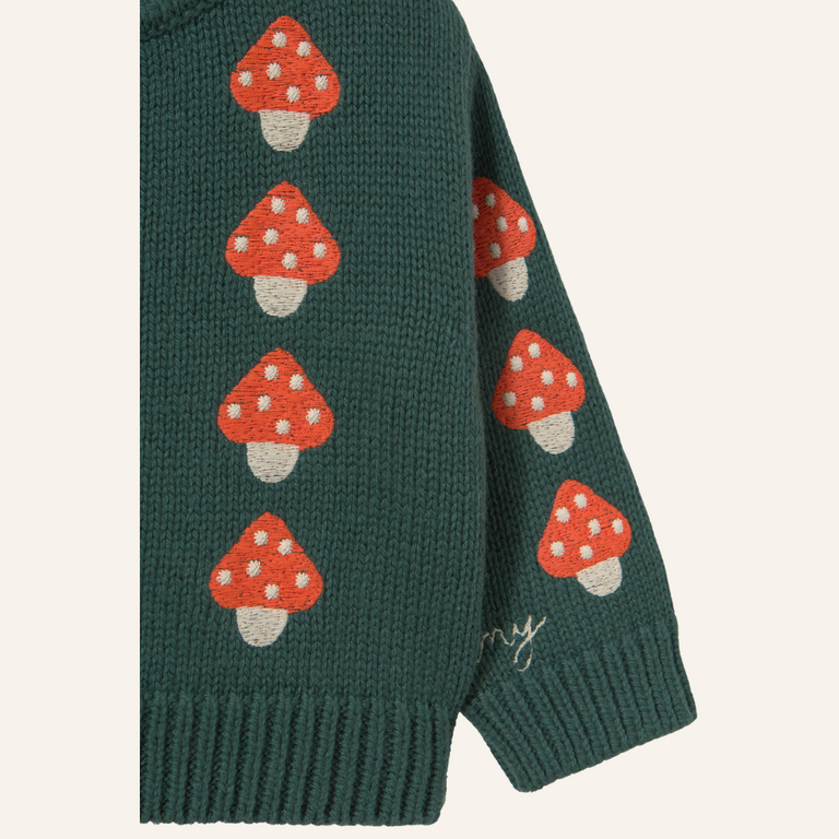 Tiny Cottons Tiny Cottons Mini Mushrooms Baby Cardigan