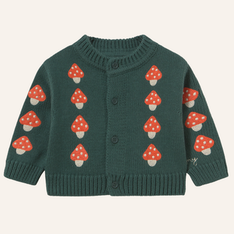 Tiny Cottons Tiny Cottons Mini Mushrooms Baby Cardigan